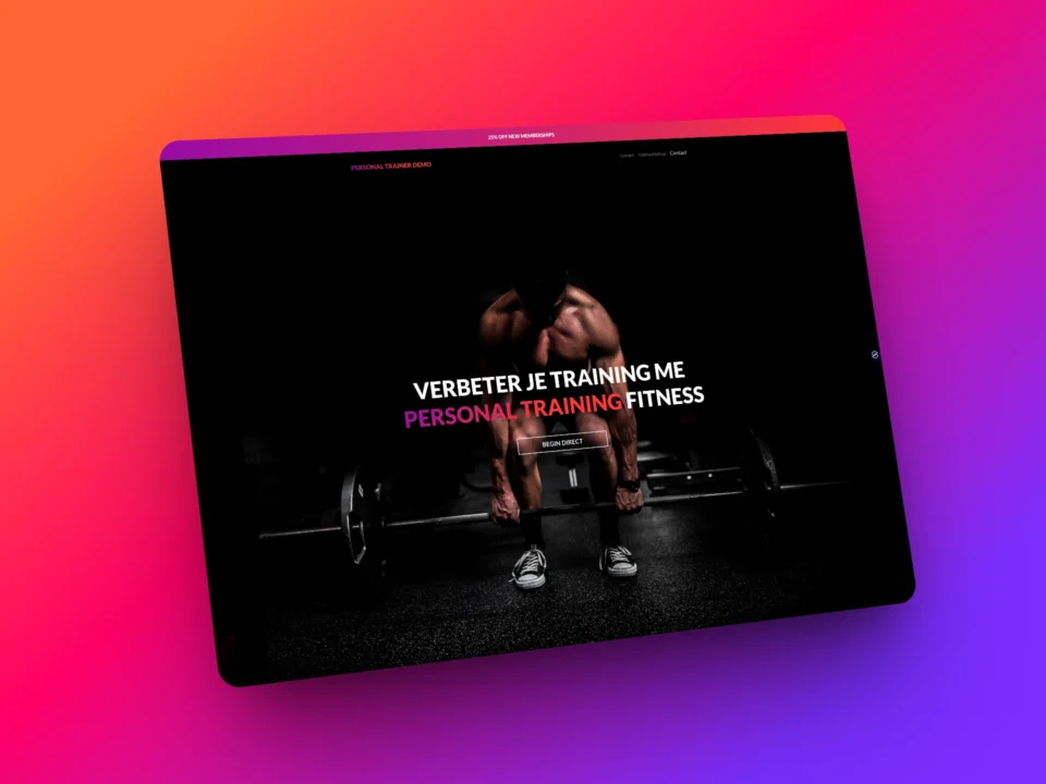 personal trainer demo site